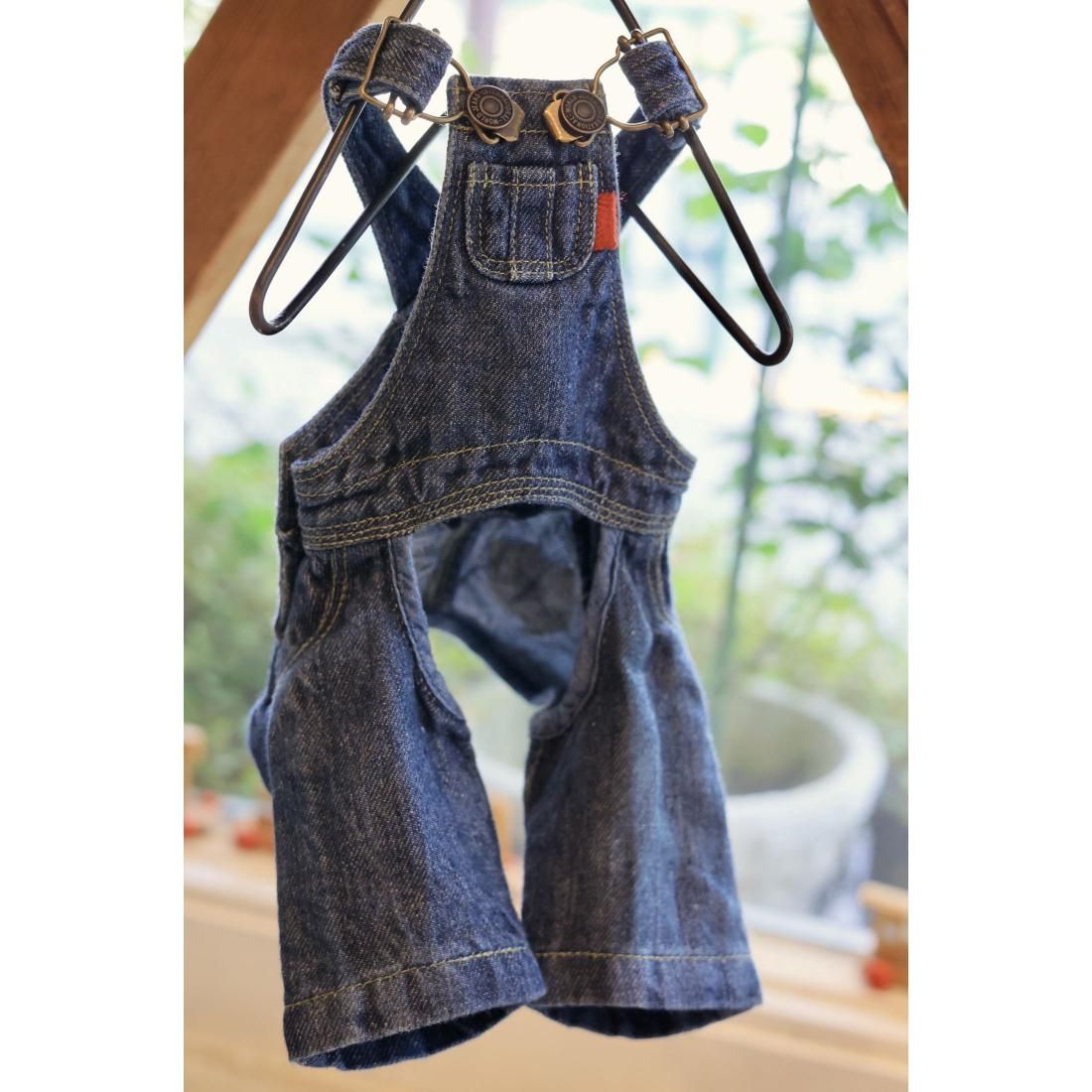 リネンデニム・オーバーオール - 「ブルーブルーブルー blue bleu