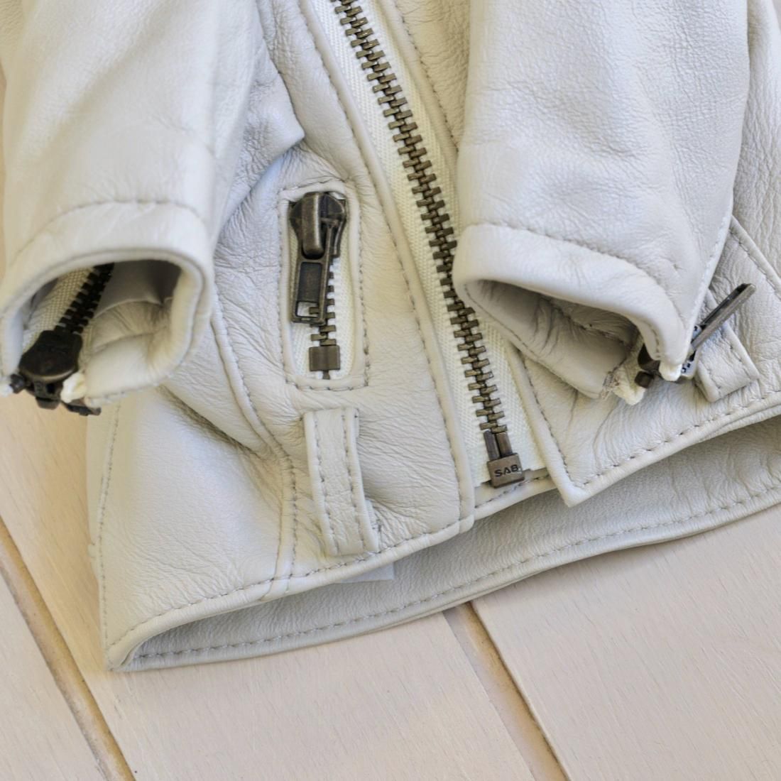 ドッグウェア bluebleubleue レザーライダースJKT 0 初期名作 ラムレザー・ライダースジャッケット - 「ブルーブルーブルー blue