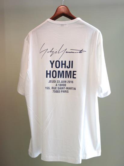 YOHJI YAMAMOTO BIGパリコレクションスタッフTシャツ(HD-T49-080)WHT 