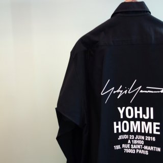 YOHJI YAMAMOTO HOMMEパリコレクションスタッフシャツ(HD-B99-999)BLK