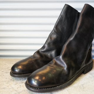 GUIDI HORSE FULL GRAIN LINED BACK ZIP MID BOOT SOLE LEATHER