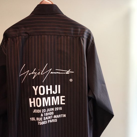 YOHJI YAMAMOTO ストライプ スタッフシャツA(HW-B08-201)