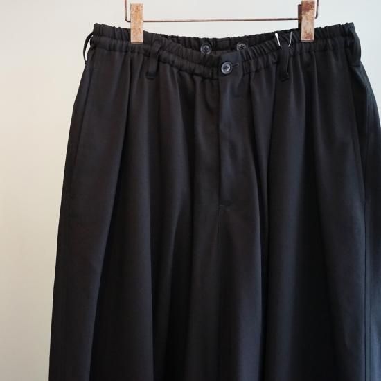 YOHJI YAMAMOTO シワギャバ サルエルスカート(HV-S15-100) YOHJI YAMAMOTO シワギャバ サルエルスカート(HV-S15-100)