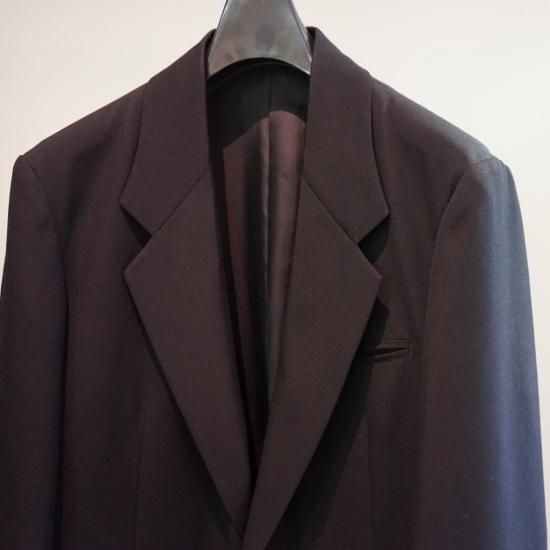 YOHJI YAMAMOTO シワギャバ 5ボタン シングル ロングジャケット YOHJI YAMAMOTO シワギャバ 5ボタン シングル ロングジャケット