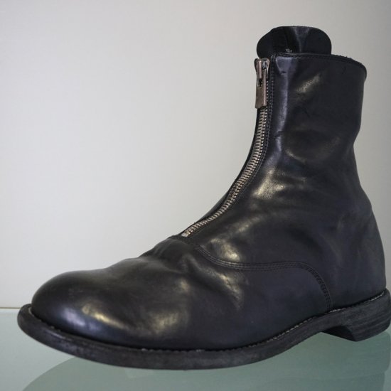 GUIDI HORSE FULL GRAIN LINED FRONT ZIP BOOT SOLE LEATHER(210)
