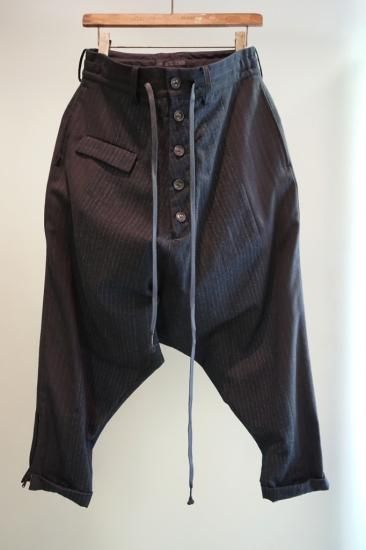 The Viridi-anne ランダムストライプ サルエルパンツ(VI-3115-04)