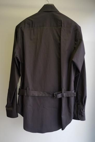 YOHJI YAMAMOTO ブロード腰ベルト付きシャツ(HC-B17-004)