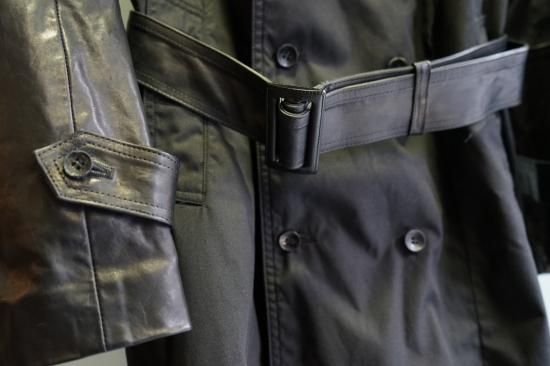 ISAMU KATAYAMA BACKLASH 軍USEDトレンチコート製品染め＋JPNホース(RE