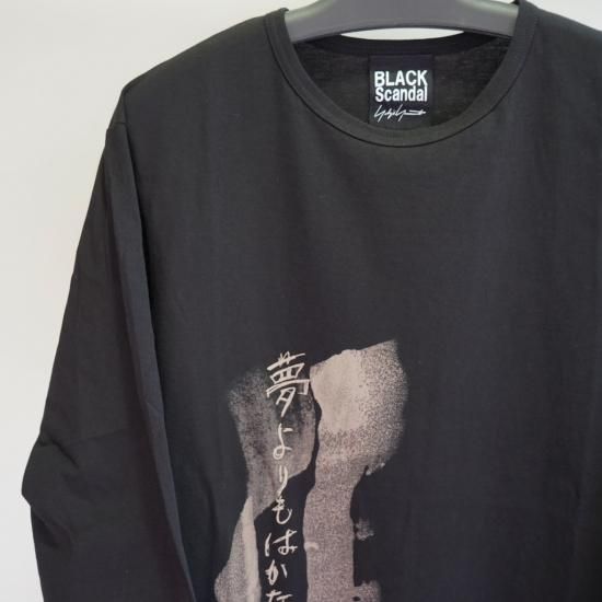 YOHJI YAMAMOTO 夢よりも柄丸首長袖(HN-T42-085)