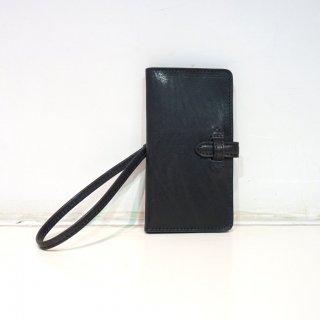 ISAMU KATAYAMA BACKLASH イタリアンダブルショルダー携帯ケース＋財布(849-06)BLK