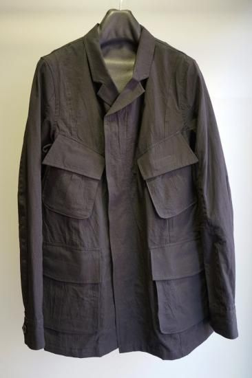 【美品】ISAMU KATAYAMA BACKLASH　塩縮加工ジャケット【M】 ISAMU KATAYAMA BACKLASH コットンレーヨン塩縮加工ジャケット(1885-04)