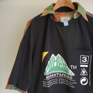Maison MIHARA YASUHIRO shirts docking zip t-shirt(A04TS681)
