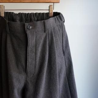 PREMIUM WOOLYARN CASHMERE CENTER SLIT PANTS “SLIM