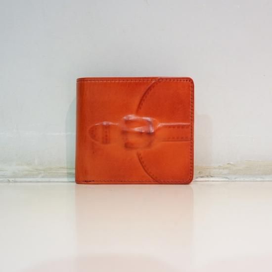 MIHARA YASUHIRO 二つ折り財布 オレンジ ミハラヤスヒロ 二つ折り財布 レザー オレンジ MIHARA YASUHIRO