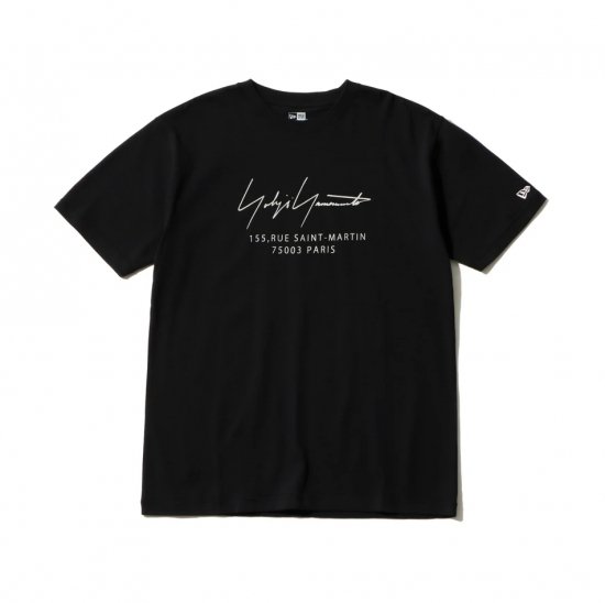 YOHJI YAMAMOTO HOMME x New Era®半袖 コットン Tシャツ Yohji Yamamoto FW20 シグネチャーロゴ  パリ(HR-T96-078)