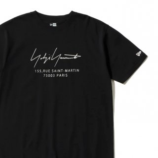 YOHJI YAMAMOTO HOMME x New Era®半袖 コットン Tシャツ Yohji Yamamoto FW20 シグネチャーロゴ パリ(HR-T96-078)