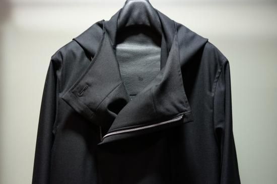 [宅送] GroundY Gabardine Double Long Hoodie(GR-J08-100) ジャケット・アウター