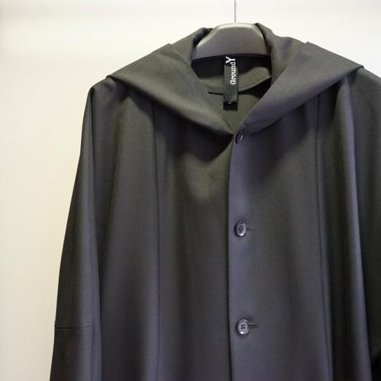 Ground Y コート GT-D03-100 GroundY Drape Hood Cardigan(GT-D03-100)