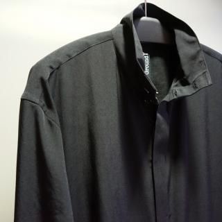 【値下げ】GroundY 18aw ブラック ロングシャツ GV-B05-100 Yohji Yamamoto ヨウジヤマモト GroundY GM-B05-100 T/W