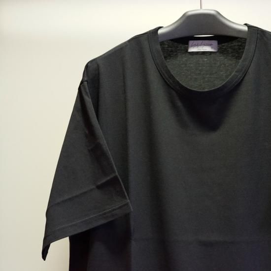 Yohji Yamamoto POUR HOMMEカルティマ天竺L/S T YOHJI YAMAMOTO HOMME カルティマ天竺 新丸首 半袖(HX-T02-070)BLK