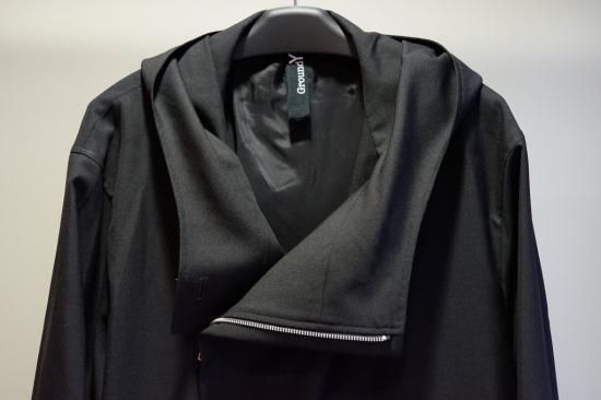 GroundY Gabardine Double Long Hoodie(GR-J08-100)