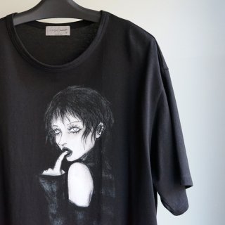 YOHJI YAMAMOTO HOMME MAHABARA 女インジェクトプリントTシャツ(HG-T86-084)