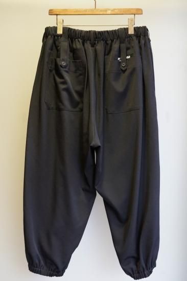 YOHJI YAMAMOTO HOMME シワギャバ ウェストギャザー9分丈パンツ YOHJI YAMAMOTO HOMME シワギャバ ウェストギャザー9分丈パンツ