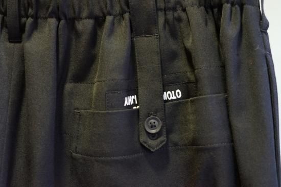 YOHJI YAMAMOTO HOMME シワギャバ ウェストギャザー9分丈パンツ YOHJI YAMAMOTO HOMME シワギャバ ウェストギャザー9分丈パンツ