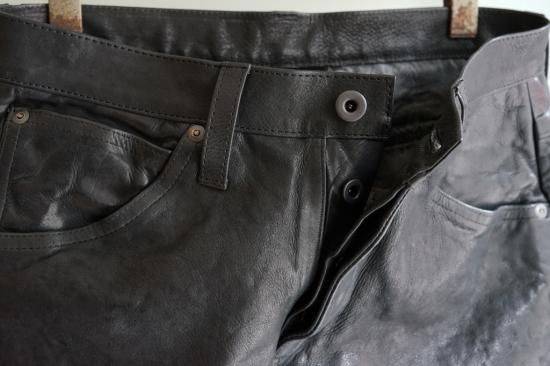 ISAMU KATAYAMA BACKLASH - Italian Shoulder Leather Pants