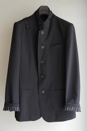 YOHJI YAMAMOTO HOMME Reギャバ5Bノッチドラペル シングル YOHJI YAMAMOTO HOMME Reギャバ5Bノッチドラペル シングル
