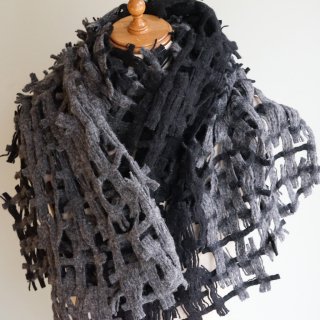 GroundY Dobby wool Lattice stole(GE-L01-109)