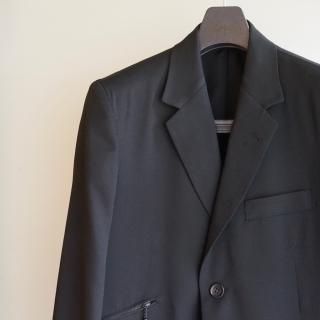 32802　メンズ　シングルスーツ上下　背抜き　黒　90YA5 32802メンズシングルスーツ上下背抜き黒90YA5