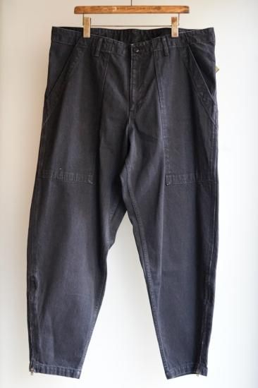 YOHJI YAMAMOTO HOMME B.S BLACK DENIM Y-BAKER PANTS(HZ-P98-043)