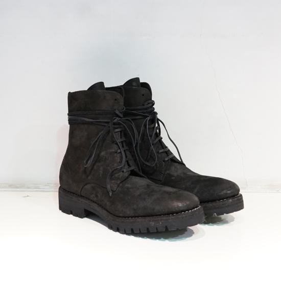 GUIDI CORDOVAN CONT LINED LACED UP BOOT SOLE RUBBER(795V) GUIDI CORDOVAN CONT LINED LACED UP BOOT SOLE RUBBER(795V)