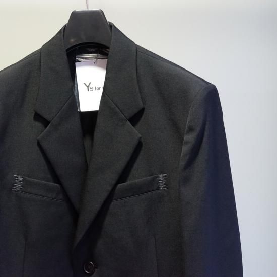 Y's for men ウールギャバ 配色ステッチ ピークドラペル Y's for men ウールギャバ 配色ステッチ ピークドラペル