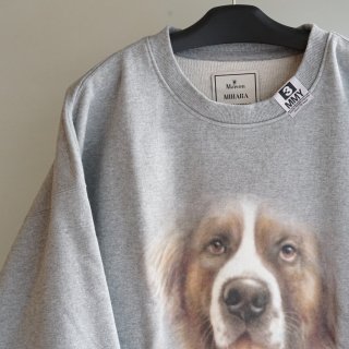 Maison MIHARA YASUHIRO DOG PRINTED PULLOVER(A12PO763)GRY