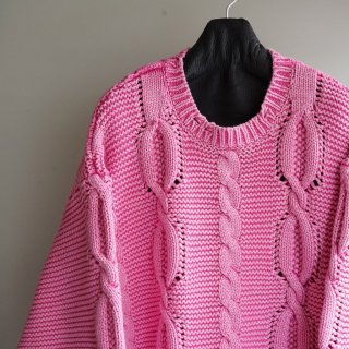 KAMIYA Breached Cable Knit Sweater(G12PO050)