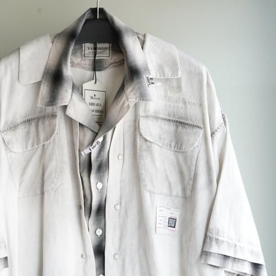 みーしゃ Maison MIHARA YASUHIRO RC TWILL DOUBLE LAYERDE S/S SHIRTS