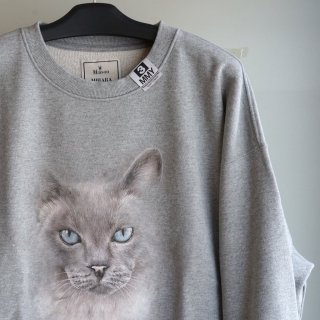 Maison MIHARA YASUHIRO Cat Printed Pullover(A13PO662)GRY