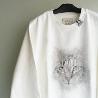 Maison MIHARA YASUHIRO Cat Printed Pullover(A13PO662)WHT