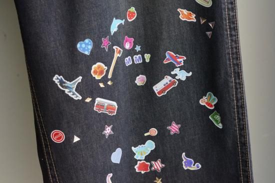 Maison MIHARA YASUHIRO BAKER JEANS w STICKER DENIM PANTS Maison MIHARA YASUHIRO BAKER JEANS w STICKER DENIM PANTS