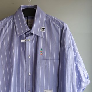 Maison MIHARA YASUHIRO DUCK EMBROIDERY STORIPES SHIRTS(K14SH391)BLU