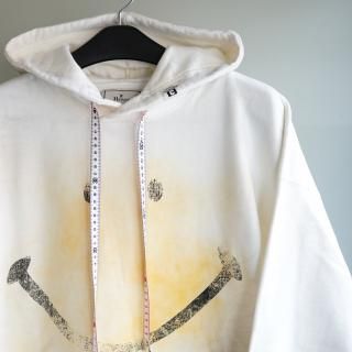 Maison MIHARA YASUHIRO SMILY FACE PRINTED DISTRESSED HOODIE(J14PT731)