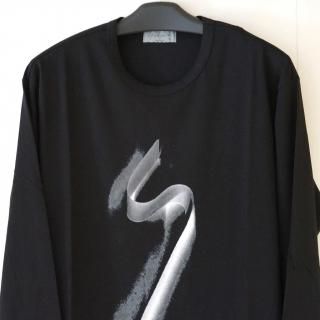 YOHJI YAMAMOTO HOMME コットン天竺 定番長袖プリントC(HL-T99-992)