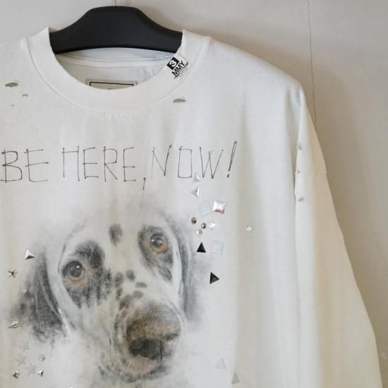 Maison MIHARA YASUHIRO EMBELLISHED DISTRESSED LONG SLEEVES