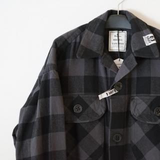 Maison MIHARA YASUHIRO AMATEUR SEWN CHECK SHIRT(A15SH086)GRY