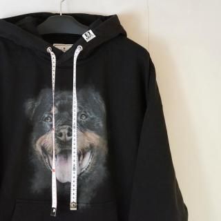 Maison MIHARA YASUHIRO DOG PRINTED HOODIE(J15HD741)BLK