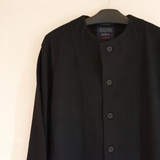 YOHJI YAMAMOTO HOMME 混紡ウール天竺 ノーカラージャケット(HL