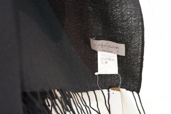 Yohji Yamamoto マフラー YOHJI YAMAMOTO HOMME ウール綾織 2WAYポンチョマフラー(HL-L01