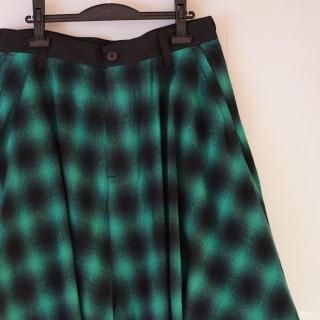 beauty : beast 8Q Layered Checker Super Wide Sarouel(bb-74101)